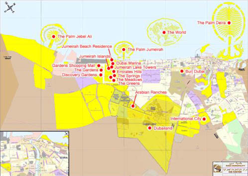 Dubai Construction map